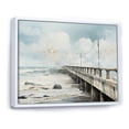 thumbnail image 2 of Designart "Contemporary Watercolor Horizon With A Pier II" Coastal Pier Floater Framed Canvas Prints, 2 of 5