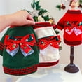 thumbnail image 4 of Harikaji Small Dog Christmas Sweater with Bowknot,Turtleneck Knitted Pullover Xmas Dog Clothes Sweatshirt,Dog Christmas Outfit, Warm Dog Sweaters for Puppy Boy Girl, 4 of 7