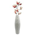 thumbnail image 5 of Bergamo Art 17" High Decorative Handmade Patterned Cylinder Glass Vase in White, 5 of 6
