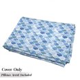 thumbnail image 5 of Moroccan Floor Pillow Lounger Cover, Oriental Style Mosaic Pattern in Watercolor Paint Retro Style Art Print, Nap Mat Printed Fabric Case for 5 Pillows, 88" x 27", Pale Blue, by Ambesonne, 5 of 5