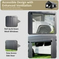 thumbnail image 3 of NETAJE 10' x 20' Heavy Duty Portable Garage, Carport with Side-Opening Door & Roll-up Windows, Car Canopy Reinforced Four-Hole Base for Car, Truck, Boat, Party, 3 of 6