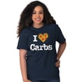 thumbnail image 3 of Love Heart Carbs Pizza Food Cute Women's Graphic T Shirt Tees Brisco Brands M, 3 of 5