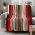 thumbnail image 2 of Red Pink Blanket Soft Cozy Warm Throw Blanket for Couch, Plush Fuzzy Flannel Fleece Blankets for Sofa, Farmhouse Wood Grain Vintage Brown Striped Bed Blankets Lightweight Gifts for Women, 32"x48", 2 of 9