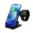thumbnail image 2 of 15W Chargeur Sans Fil Téléphone Compatible Smart Watch Casque Station d'Accueil de Charge Multifonctionnel Stand Pad avec Câble, 2 of 9