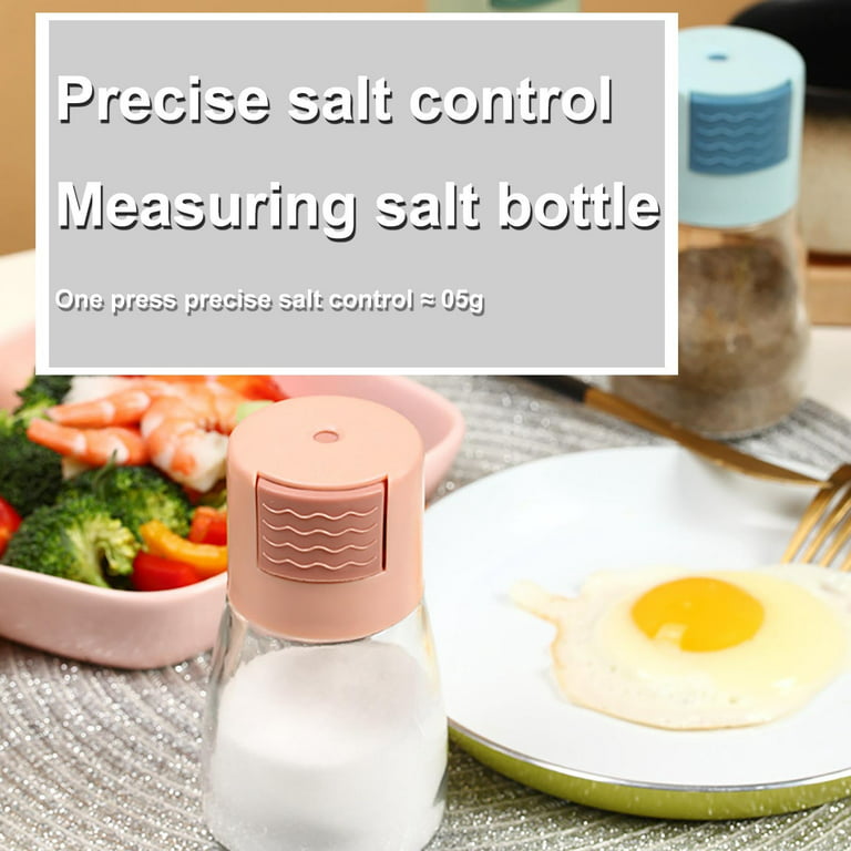 Light Flavor Quantitative Spice Jar Press-type Salt Shaker Kitchen  Moisture-proof Salt Box Control Salt Metering Seasoning Jar