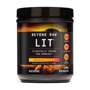 Beyond Raw LIT PreWorkout Powder Supplement For Men and Women, Energy, Focus, Endurance, Pumps, Nitric Oxide Boost, 250mg Caffeine, Creatine, Beta Alanine, Orange Mango, 30 Servings