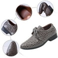 thumbnail image 5 of Boys Leather Shoes Four Seasons New Pattern Simple Solid Color Stylish Adorable Lace Up Low Heel Comfortable Comfy Soft Footwear, 5 of 7
