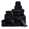 thumbnail image 2 of Juego de toallas de baño LANE LINEN, 24 unidades, 100% algodón, color negro, 2 of 9