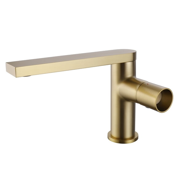 Single Hole Basin Faucet, Bathroom Sink Faucet With 360 Degree Spout
