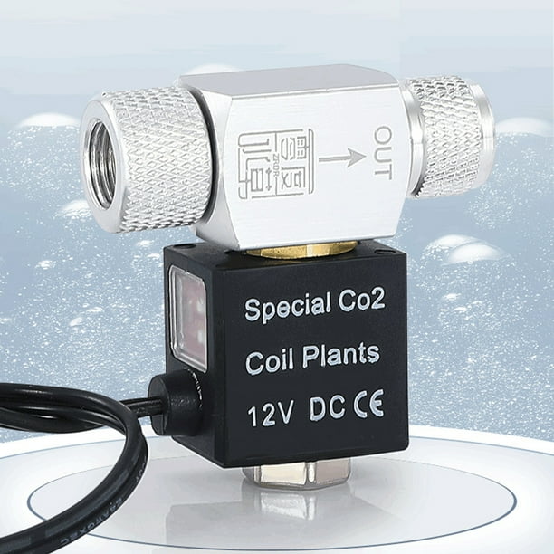Válvula solenoide de CO2 para acuario, válvula magnética eléctrica DC12V para pecera de acuario