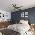 thumbnail image 6 of Hunter - Erling Indoor Ceiling Fan With Light, Remote, 52-inch, Luxe Gold, Modern-style, 6-speed WhisperWind Motor, Energy Star, 52849, for Living Rooms, Bedrooms, 6 of 18