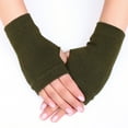 thumbnail image 6 of 1 Pair Unisex Gloves Solid Color Plain Weave Autumn Winter Pure Color Warm Gloves for School, 6 of 8