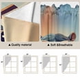 thumbnail image 5 of Orange Blue Hippocampus Swag Valances for Windows, Kitchen Window Curtains Over Sink, Funny Animals Modern Art Window Treatment Curtains for Living Room/Bedroom Curtains 2 Panel Sets 36"x45", 5 of 8