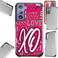 thumbnail image 1 of Compatible with Samsung Galaxy S22 5G 6.1" Hybrid Fusion Guard Phone Case Cover (XO Pink Love), 1 of 1