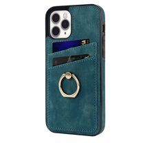 Dteck iPhone 11 Pro Max 6.5 inch Slot Case,PU leather TPU Ultra Slim with Shockproof Card Slot Metal Kickstand Case for iPhone 11 Pro Max 6.5 inch,Blue