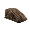 thumbnail image 2 of WITHMOONS Houndstooth Plaid Check Pattern Newsboy Hat Wool Adjustable Flat Cap LD31461 (Brown), 2 of 4