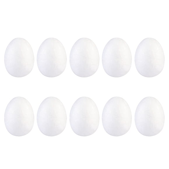 20 huevos de Pascua para pintar, decoración de Pascua, para manualidades infantiles (blanco, 6 cm)