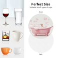 thumbnail image 6 of Yiaed Cute Bathtub Print Leather Coasters for Drinks - Cup Coasters Coffee Table Kitchen Table Bar, Home & Office Gifts Handmade Drink Coasters-Round Shape, 6 of 6