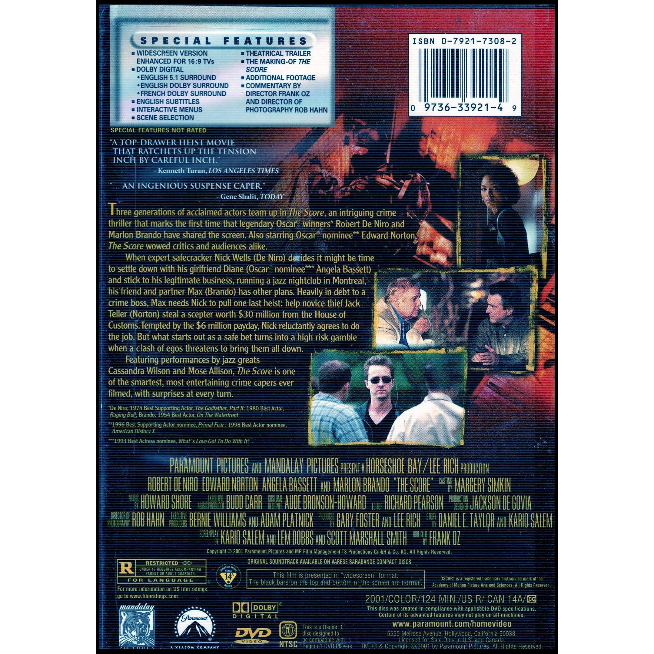 The Score (DVD) - Walmart.com The Score (DVD) - Walmart.com