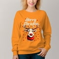 thumbnail image 3 of Women's Christmas Pattern Crew Neck Pullover Cozy Clothes Autumn Winter, 3 of 11