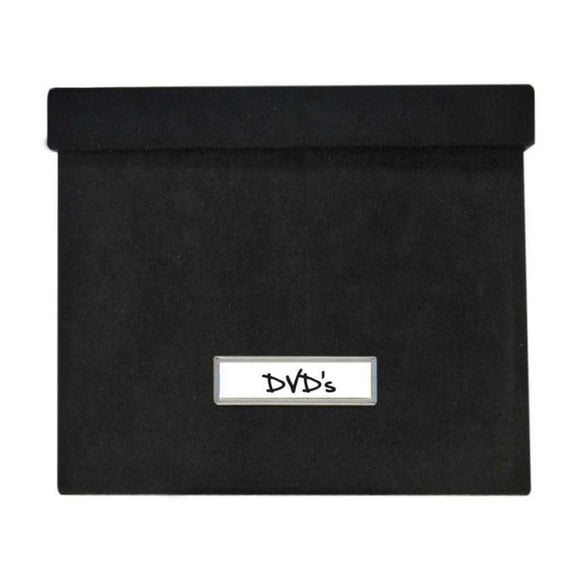 Vista Collapsible Faux Suede Storage Box (Black)