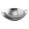 thumbnail image 5 of Frying Pan Double Ear Wok Pot Cookware Stir Fry Pan Chinese Wok Stainless Steel Wok for Kitchen Home Cooktops Seasoning 9inch, 5 of 7