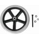 thumbnail image 1 of Universal 200mm 8inch Small Non-marking Gray Rubber Wheelchair Wheel Replacement, 1 of 5