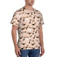 thumbnail image 2 of Bixox Men's Beagle Dog On Brown Printed Short Sleeve Skinny Athletic T-Shirt, 2 of 6