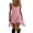 Pink, variant on Summer Dresses for Women Sleeveless V-Neck Sundress Solid Color Linen Dress Night Out Beach Vacation Ruffled Suspender Skirt