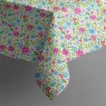 thumbnail image 4 of Pioneer Flower Floral Print Pattern Square Tablecloth, Waterproof Wipeable Spillproof Washable Table Cover for Home Kitchen Party and Daily Decor 42"x42", 4 of 5