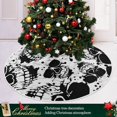 thumbnail image 6 of GZHJMY Halloween Tree Skirt Abstract Grunge Skulls Xmas Tree Skirt Floor Door Round Mat Decorations for Holiday Party Home Christmas Day Ornaments, 35.4", 6 of 6
