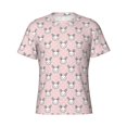 thumbnail image 4 of Vsdgher Cute Rabbit Print Men's Dry Fit Mesh Athletic Shirts Moisture Wicking Tennis T-Shirt Tops, 4 of 9