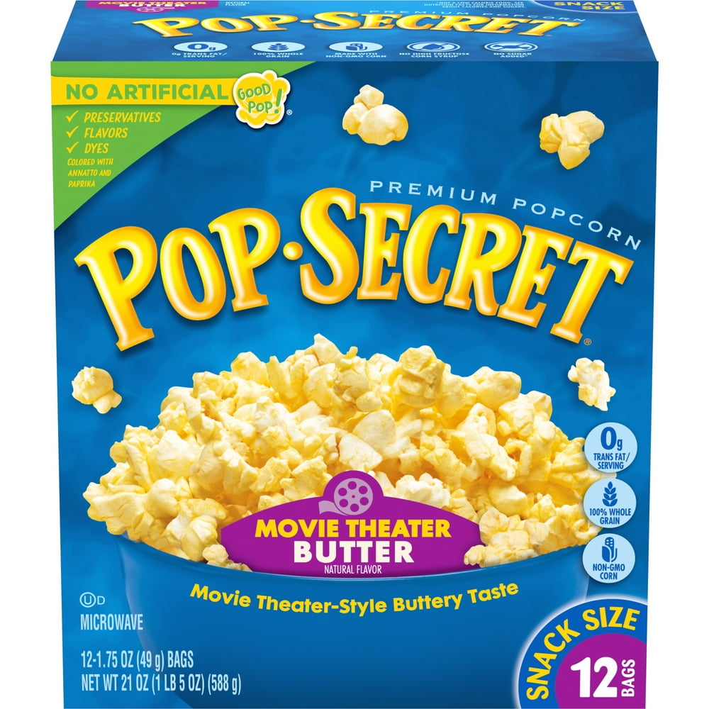 Pop Secret Popcorn, Movie Theater Butter Microwave Popcorn, 1.75 oz
