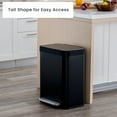 thumbnail image 5 of Home Zone Living 13 gal/50 Liter Kitchen Garbage Can Stainless Steel, Black, 5 of 15