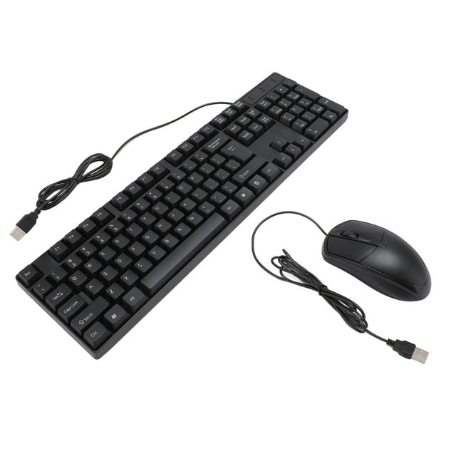 Keyboard and Mouse, USB Plug and Play Keyboard Mouse Set Ergonomic for Laptops for Work