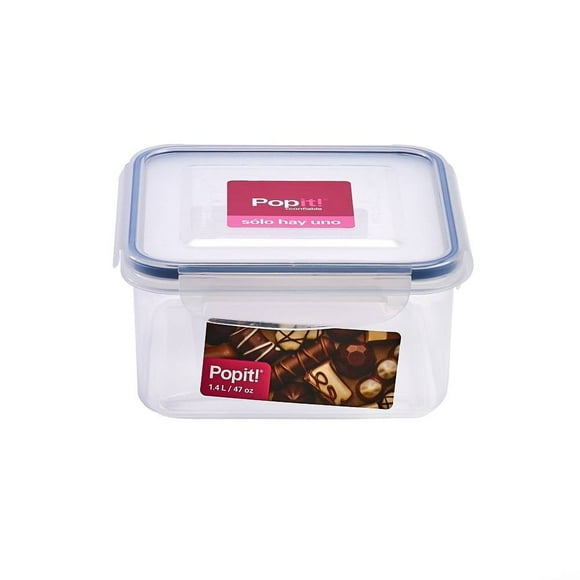 Contenedor Hermético Popit! XE232-8 Cuadrado 1.4 L