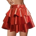 thumbnail image 4 of Ketyyh-chn99 Jupes pour Femmes Mini Jupe Légère Évasée Midi Fermeture à Enfiler Jupe Rouge,m, 4 of 4