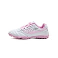 thumbnail image 3 of Rotosw Girls & Boys Soccer Cleats Round Toe Athletic Shoe Lace Up Sport Sneakers Non Slip Comfort Football Sneaker Training Breathable Pink Broken 3Y, 3 of 3