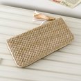 thumbnail image 4 of Cartera con tarjetero para mujer, bolso de mano de paja tejido con borlas, monedero femenino (caqui) Ndcxsfigh Para Estrenar, 4 of 8