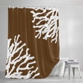 thumbnail image 4 of Shower Curtains for Bathroom-36"x72",Modern Abstract White Ocean Coral Waterproof Bath Curtain Grommet Shower Curtain Set with Hooks, 4 of 9