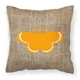 thumbnail image 2 of Carolines Treasures BB1039-BL-BN-PW1818 Butterfly Burlap and Brown   Canvas Fabric Decorative Pillow BB1039 18H x18W, 2 of 2