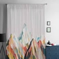 thumbnail image 2 of Abstract Oil Painting Mountain Illustration Sheer Curtains for Bedroom Living Room Voile Window Curtains Kids Room Tulle Curtain, 2 of 7