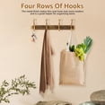 thumbnail image 4 of FUYGRCJ Vintage Coat Rack Wall Mount, Decorative Wall Coat Rack with 4 Hooks for Hanging Key Purse Hat Robe Towel Clothes, Unique Hanger for Bathroom Shower Entryway Antique Brass, 4 of 10