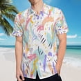 thumbnail image 5 of High Quality Hawaiian Shirts for Men Short Sleeve Aloha Beach Shirt Floral Summer Casual Button Down Shirts Blouses 69WMIR, 5 of 7