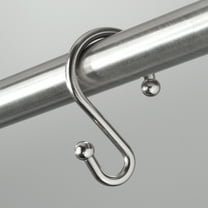 Better Homes & Gardens S Shaped Rustproof Shower Curtain Hooks Brushed Nickel , Set of 12