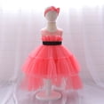 thumbnail image 1 of Vestido de niña Vestido de princesa Vestido de bebé de un año Vestido de niña de flores Vestido de niña con lazo de malla, 1 of 6