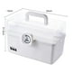thumbnail image 4 of Botiquín de primeros auxilios con asa portátil, botiquín de emergencia familiar, caja multiusos, Blanco de 3 niveles, 4 of 8