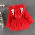 thumbnail image 4 of Odeerbi Baby Boys Girls Coats Winter Outerwear Jackets Kids Solid Cartoon Faux Christmas Wool Sweater Plus Velvet Cloak Thick Warm Clothes, 4 of 4