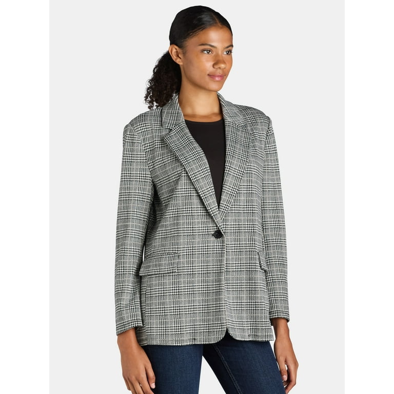 Time and Tru Women s Double Knit Blazer Sizes XS XXXL Walmart