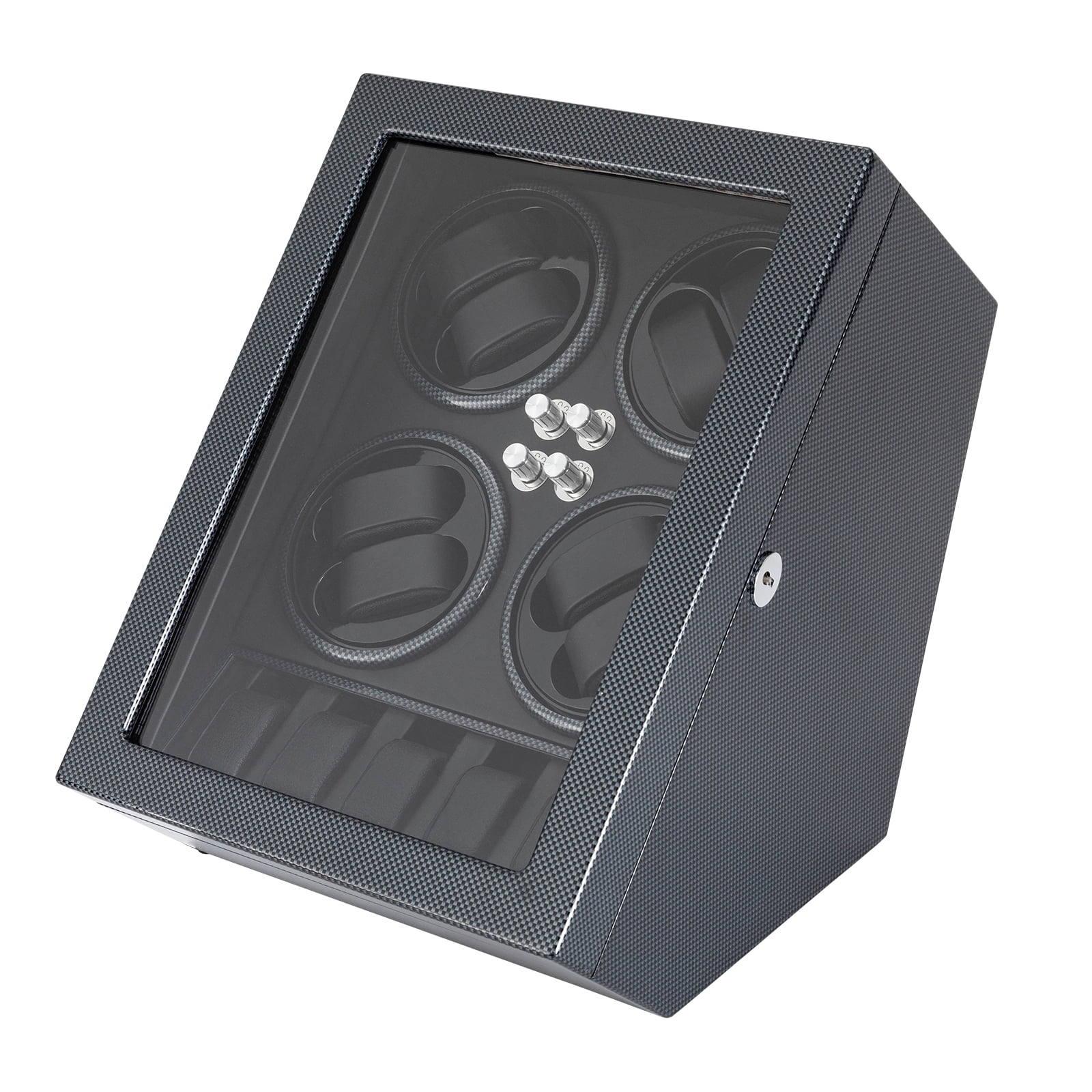 Watch Winder 8+5 Slots Lock & Key Automatic Watch Winder Box 5 Modes LED Light Exquisite Quiet Safe Storage Display for Automatic Watches